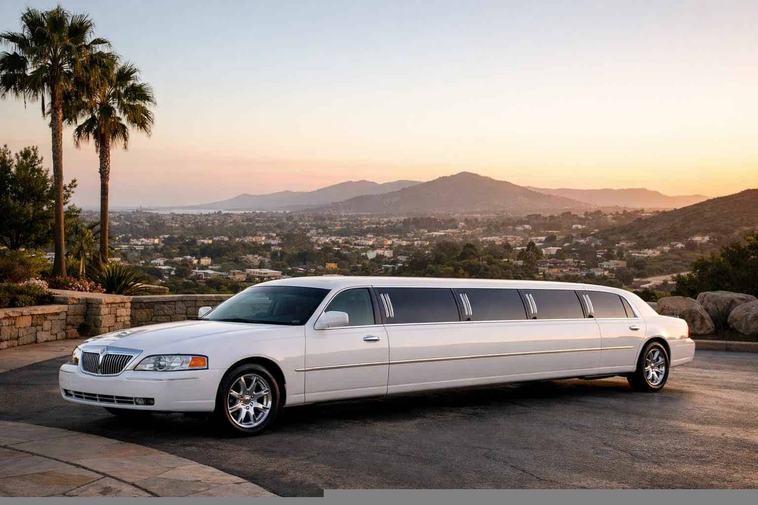 White Limo Rental Near Me Vista CA