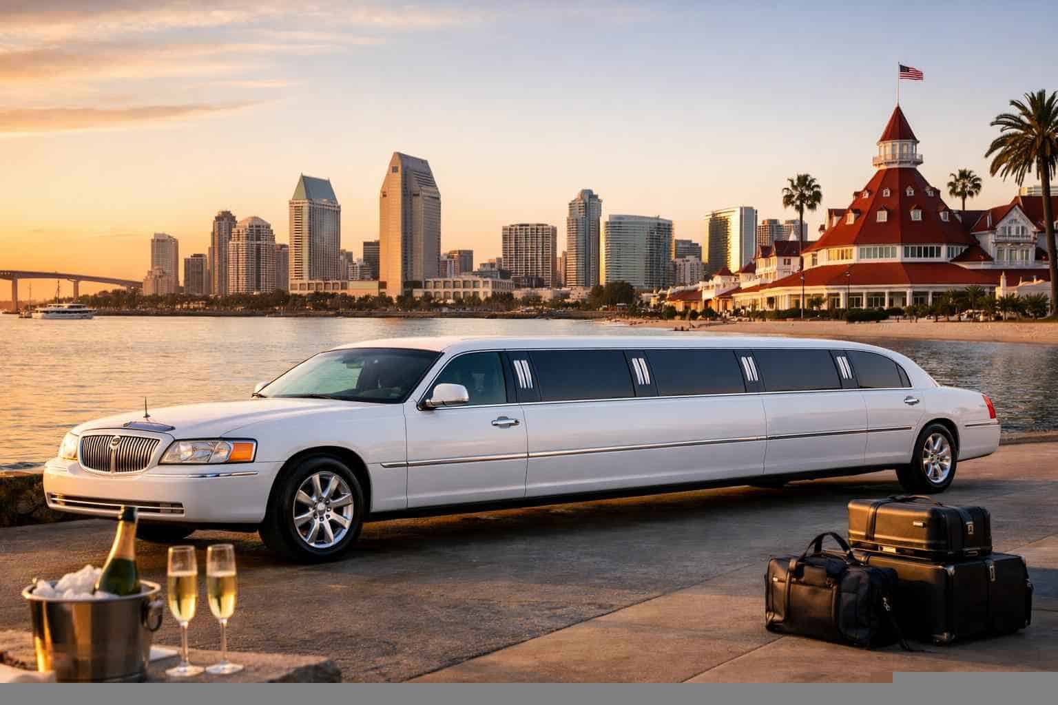 White Limo Rental Prices in Coronado CA