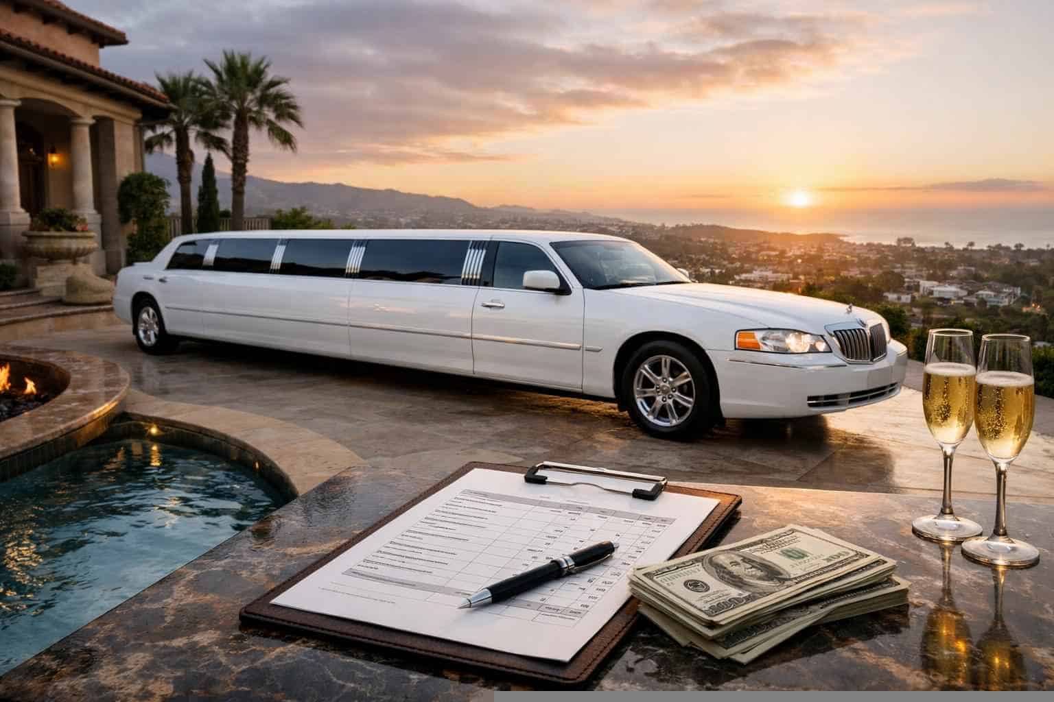White Limo Rental Prices in Vista CA