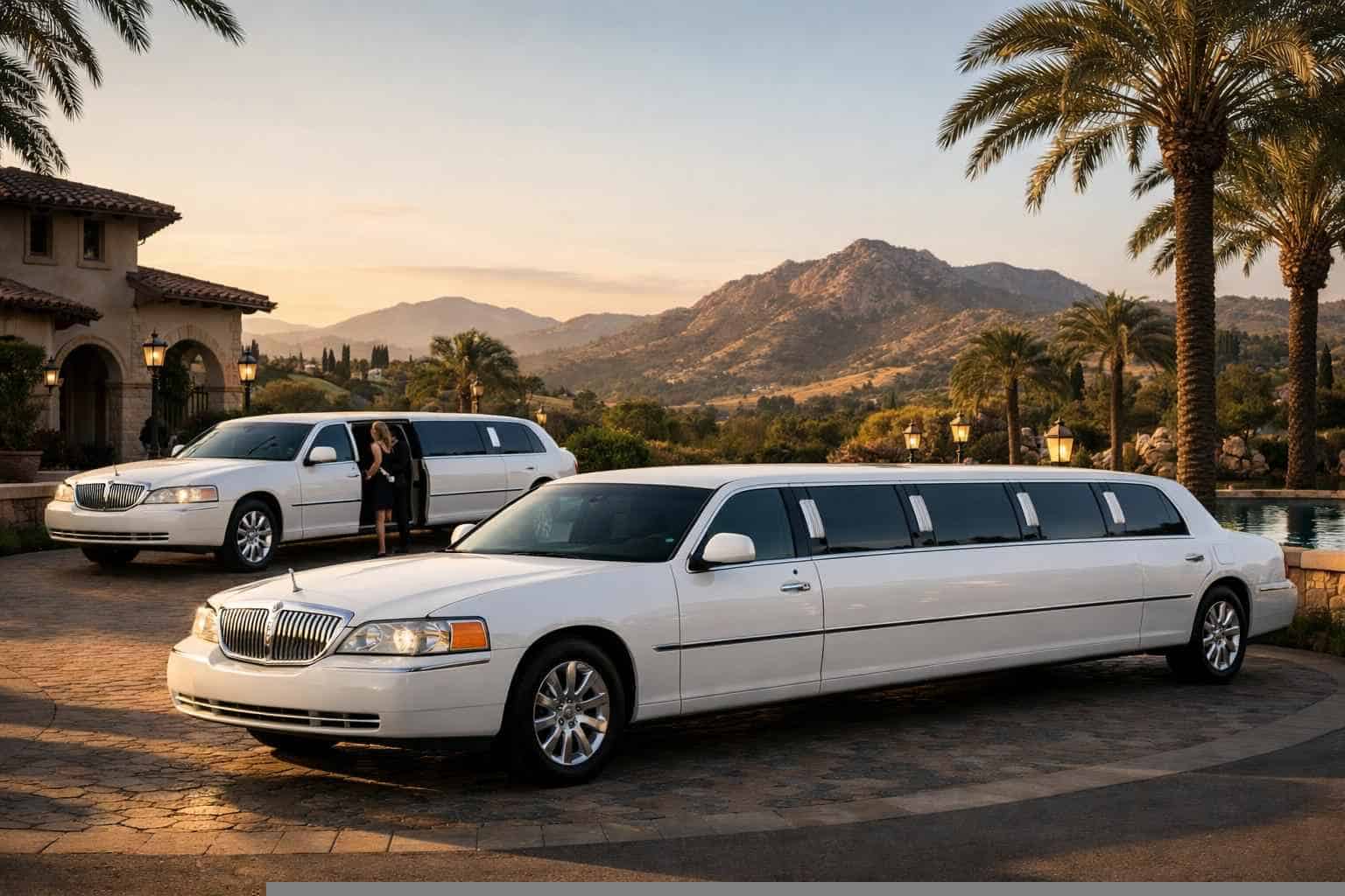White Limousines in Escondido California