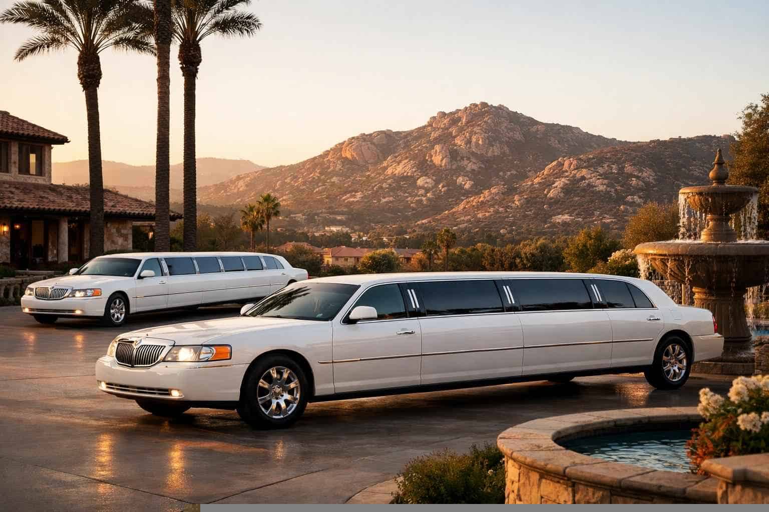 White Limousines in Poway California