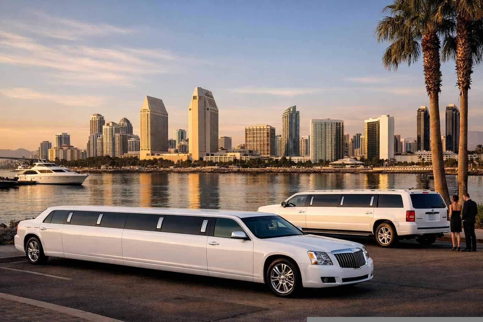 White Limousines in San Diego California