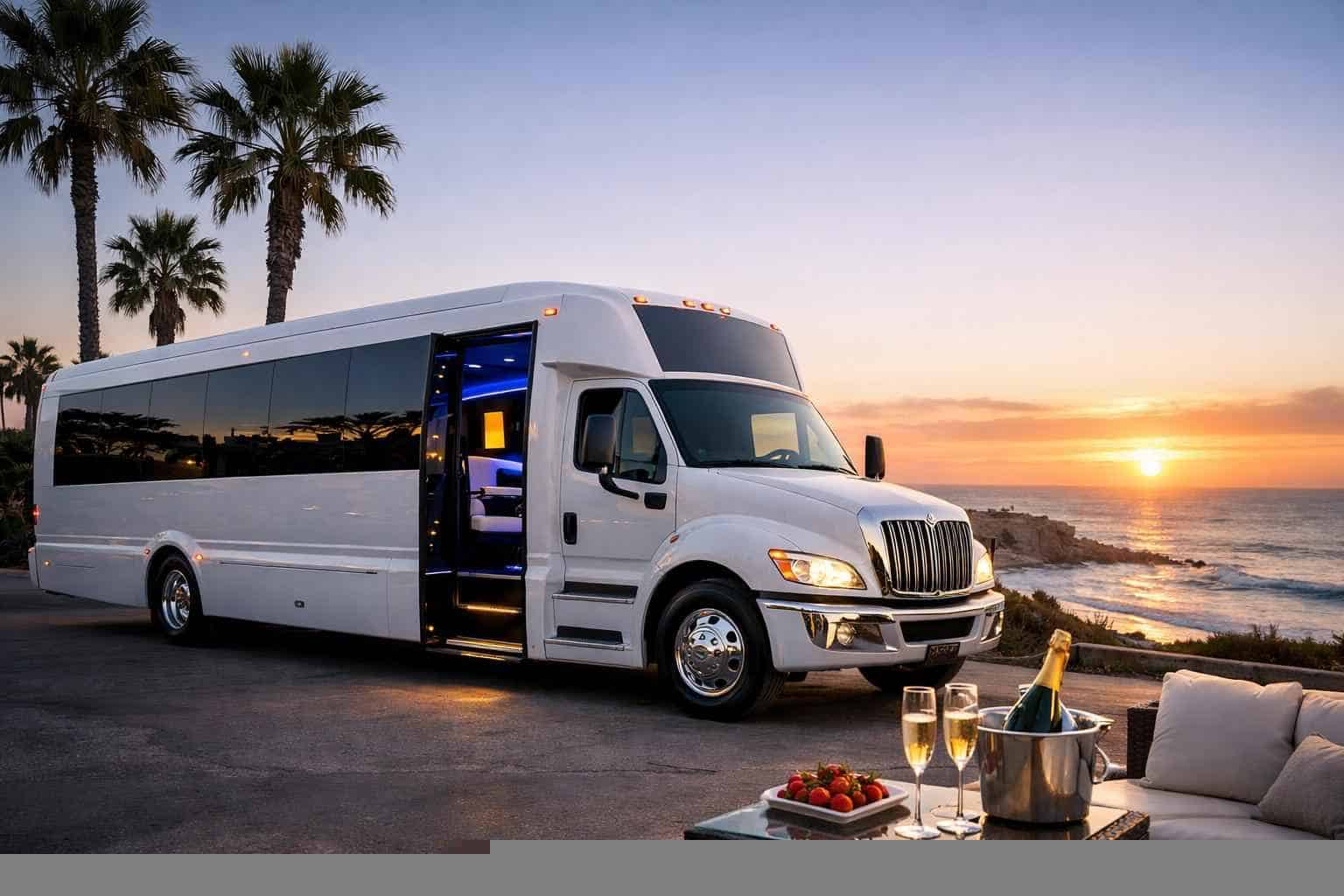 White Party Bus Rental Carlsbad CA