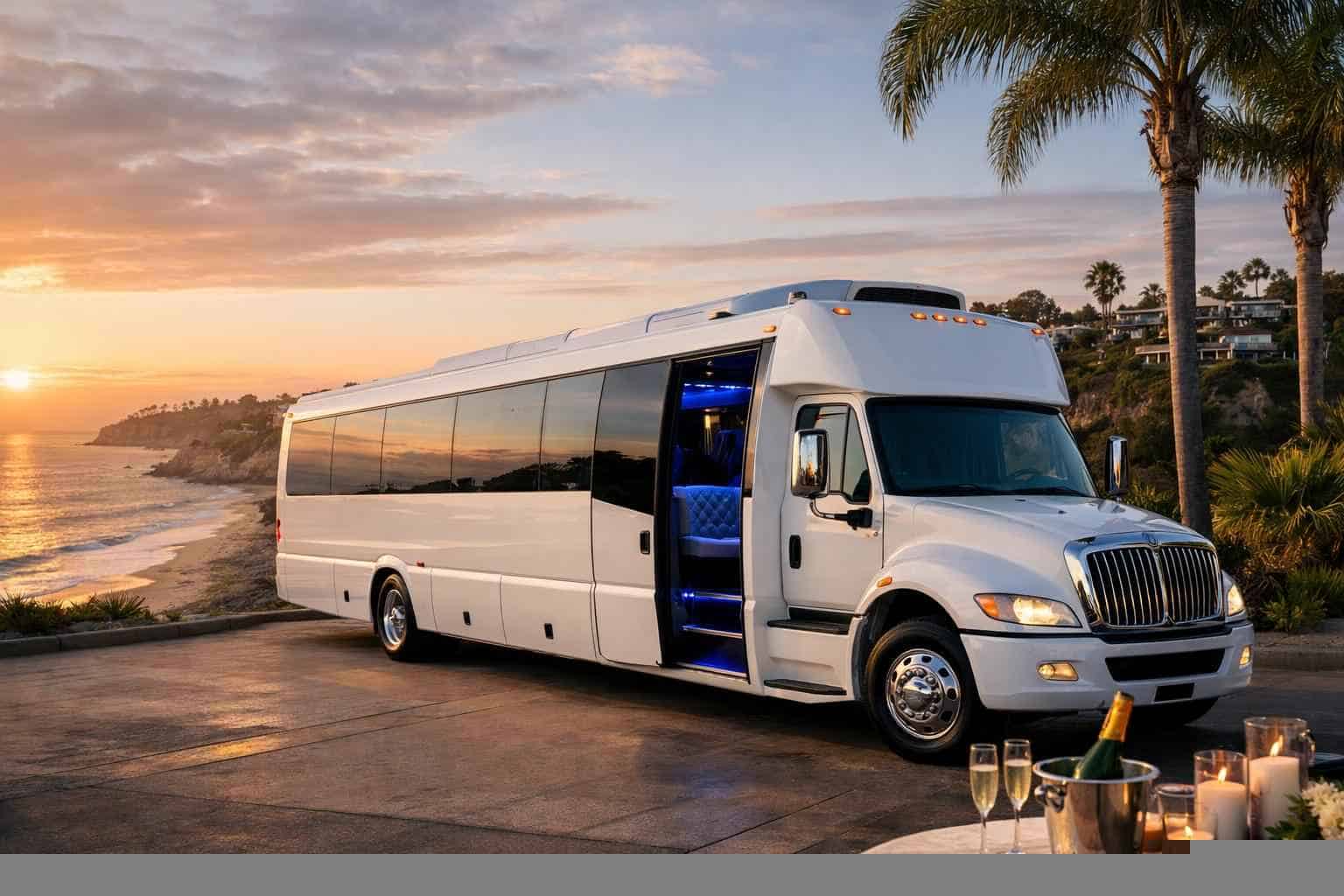 White Party Bus Rental Encinitas CA