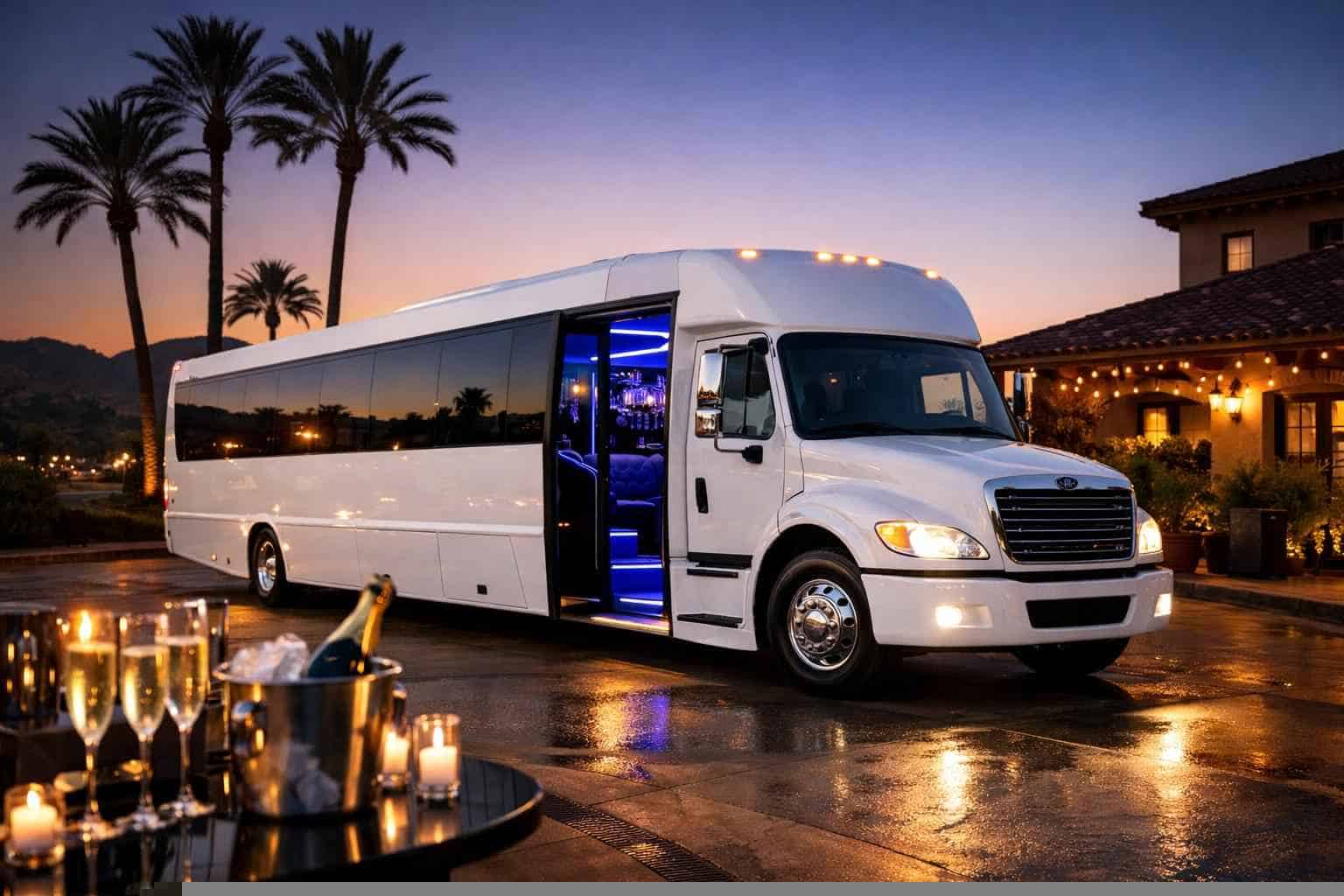 White Party Bus Rental Escondido CA