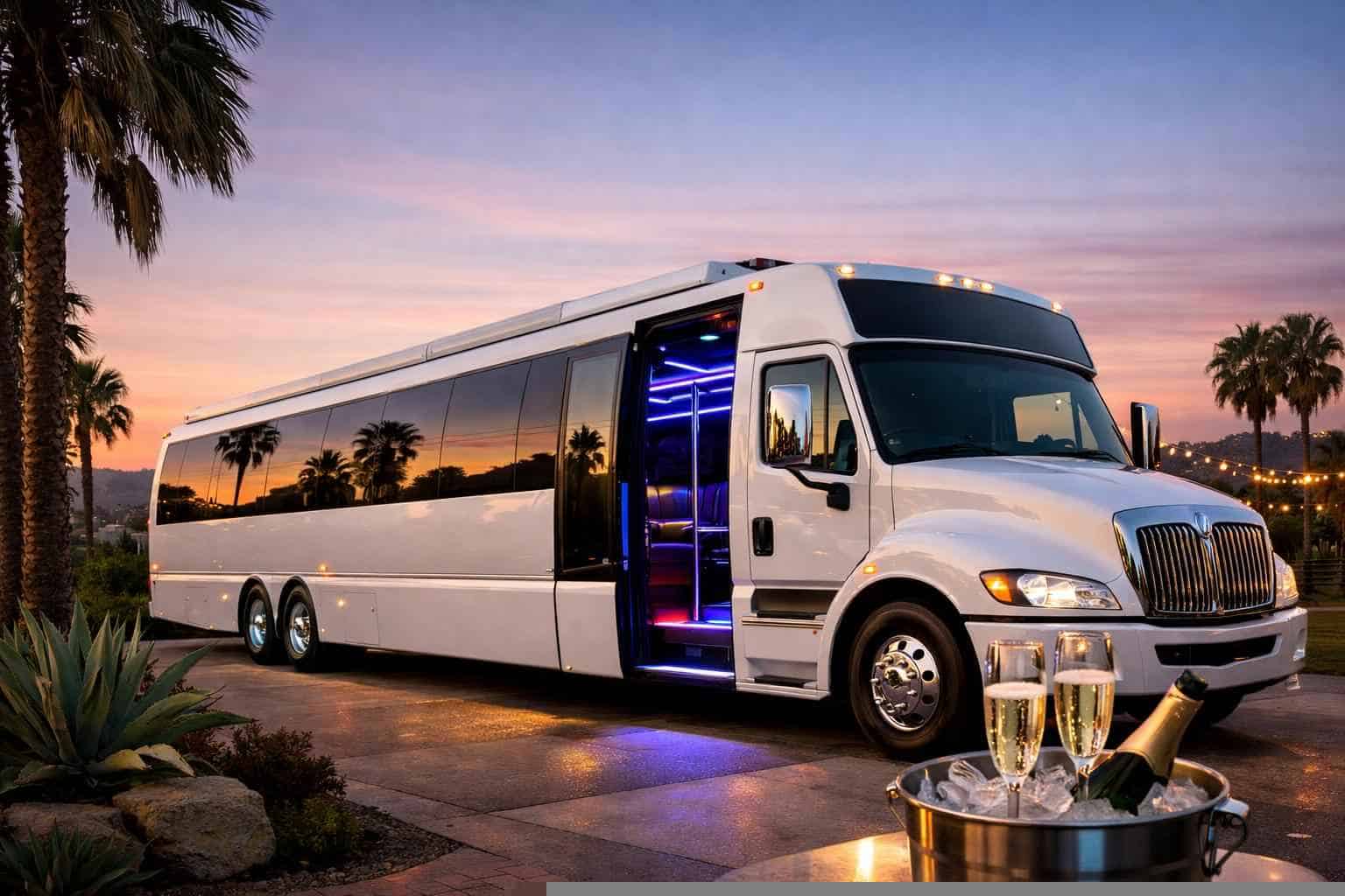 White Party Bus Rental Lemon Grove CA