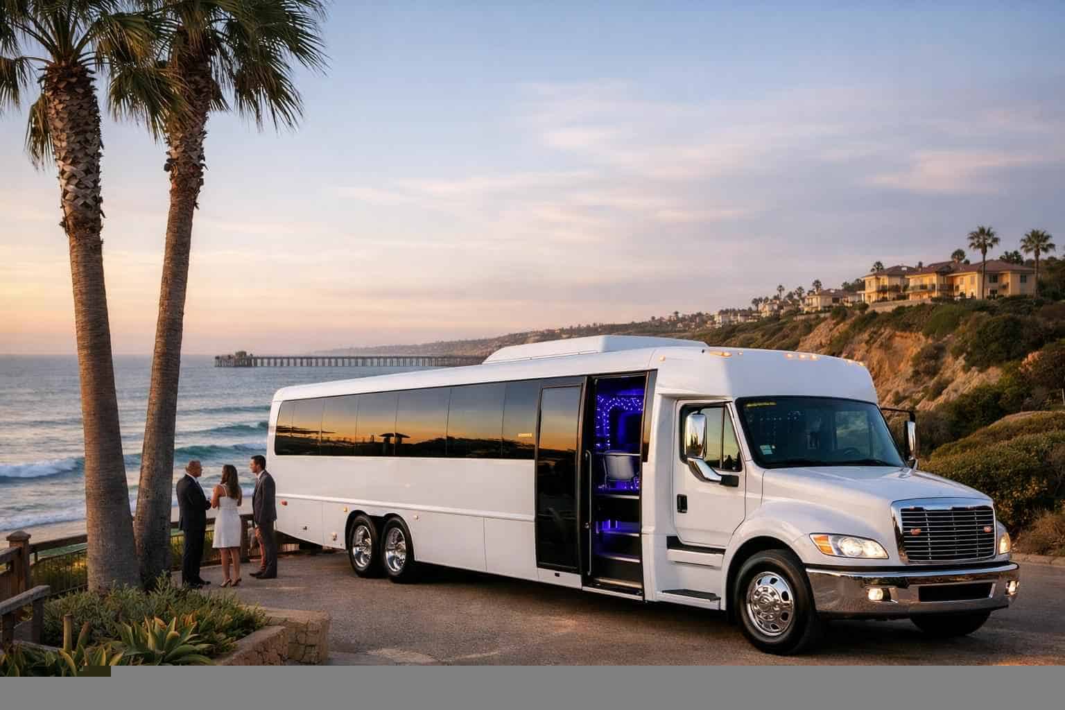 White Party Bus Rental Near Me Carlsbad CA