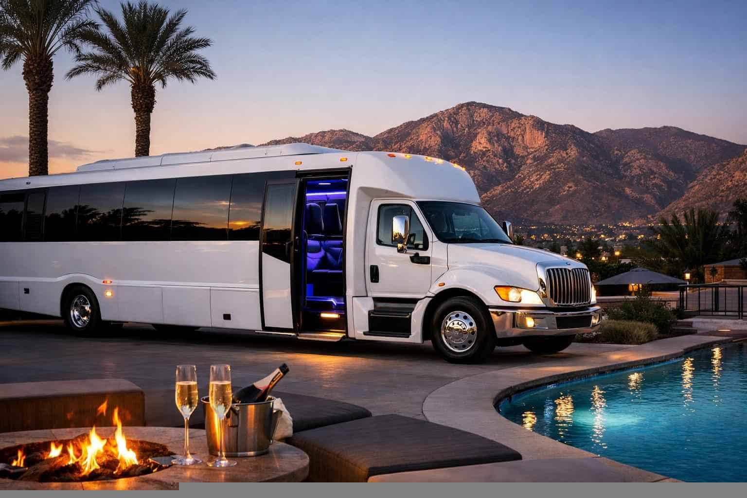White Party Bus Rental Near Me El Cajon CA