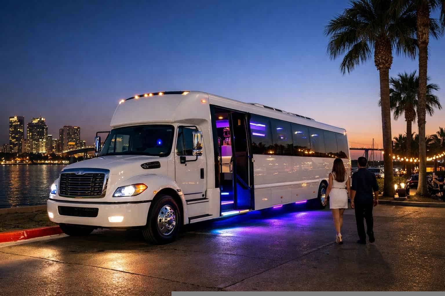 White Party Bus Rental Near Me National City CA