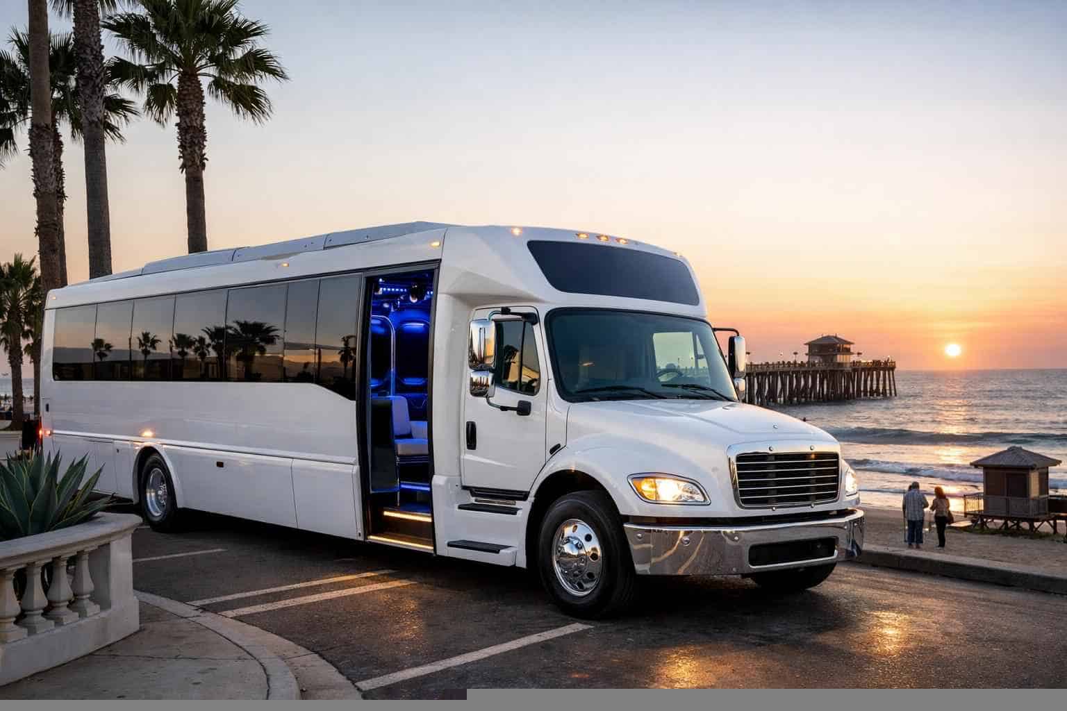 White Party Bus Rental Near Me Oceanside CA