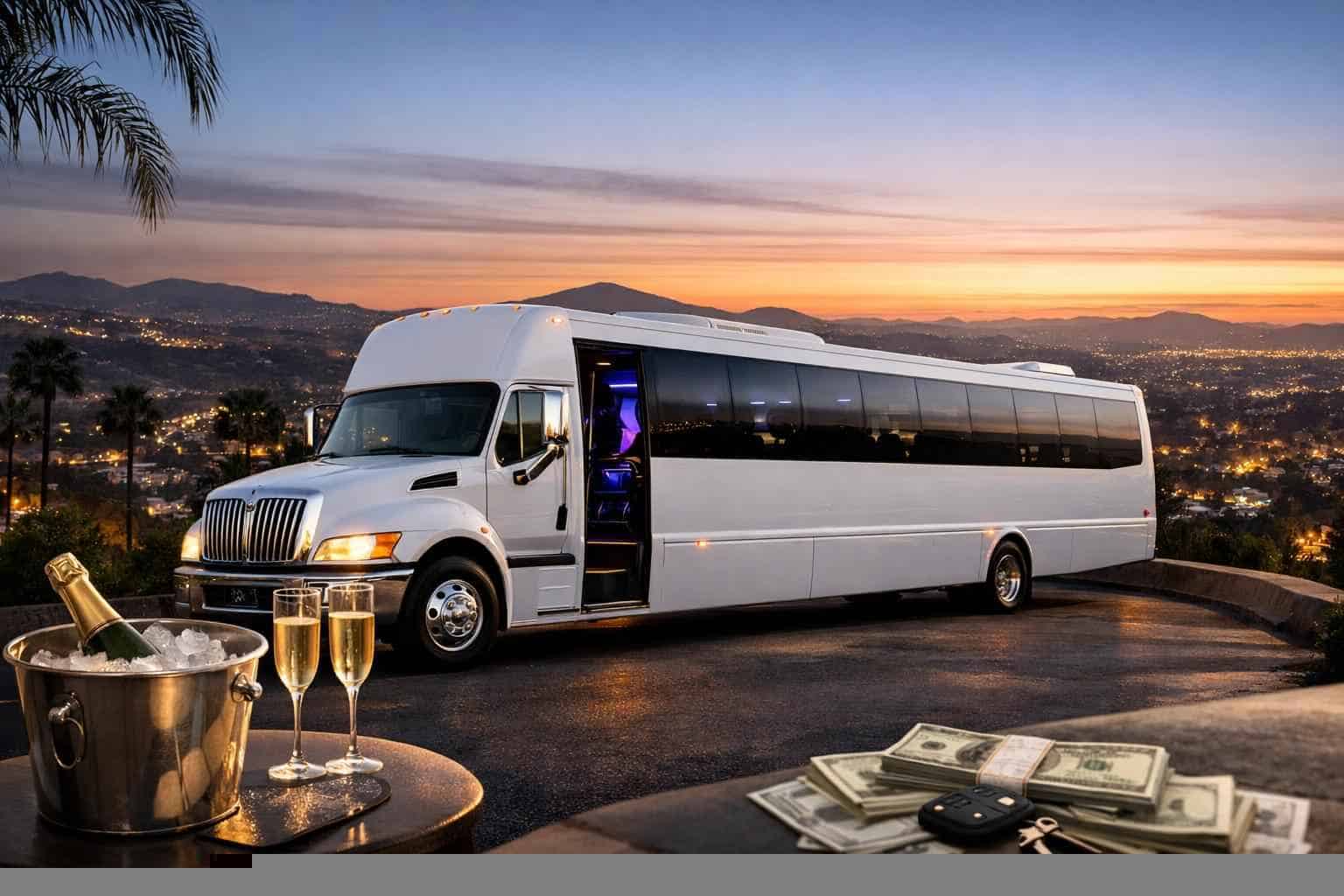 White Party Bus Rental Prices In La Mesa CA