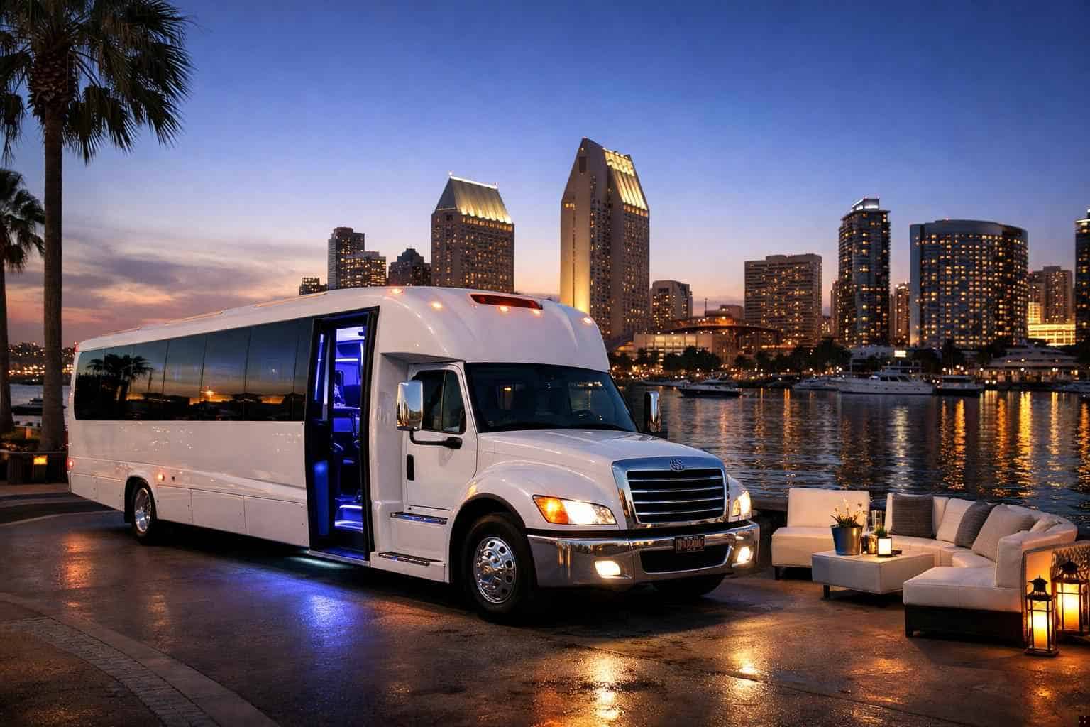 White Party Bus Rental San Diego CA
