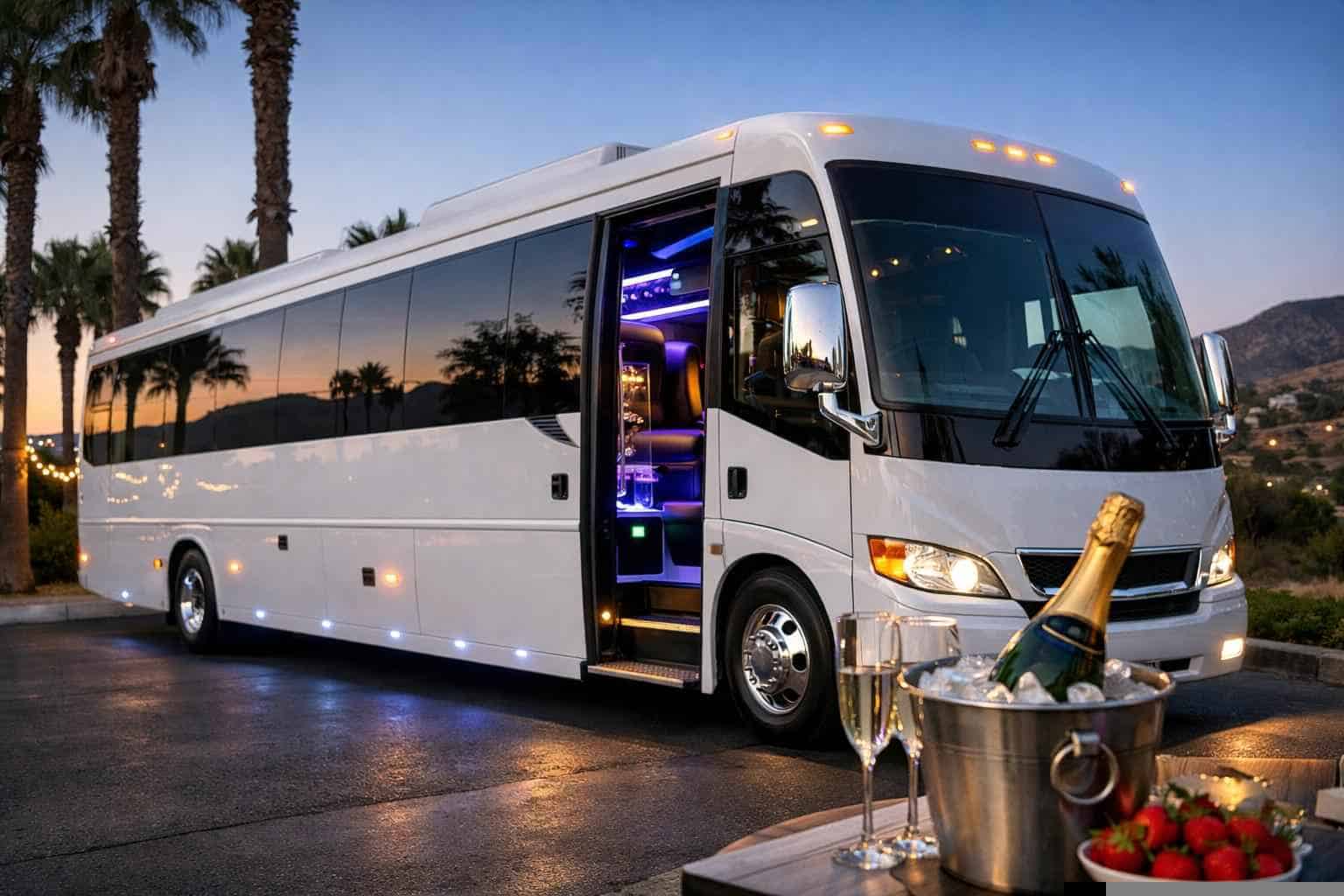 White Party Bus Rental Santee CA