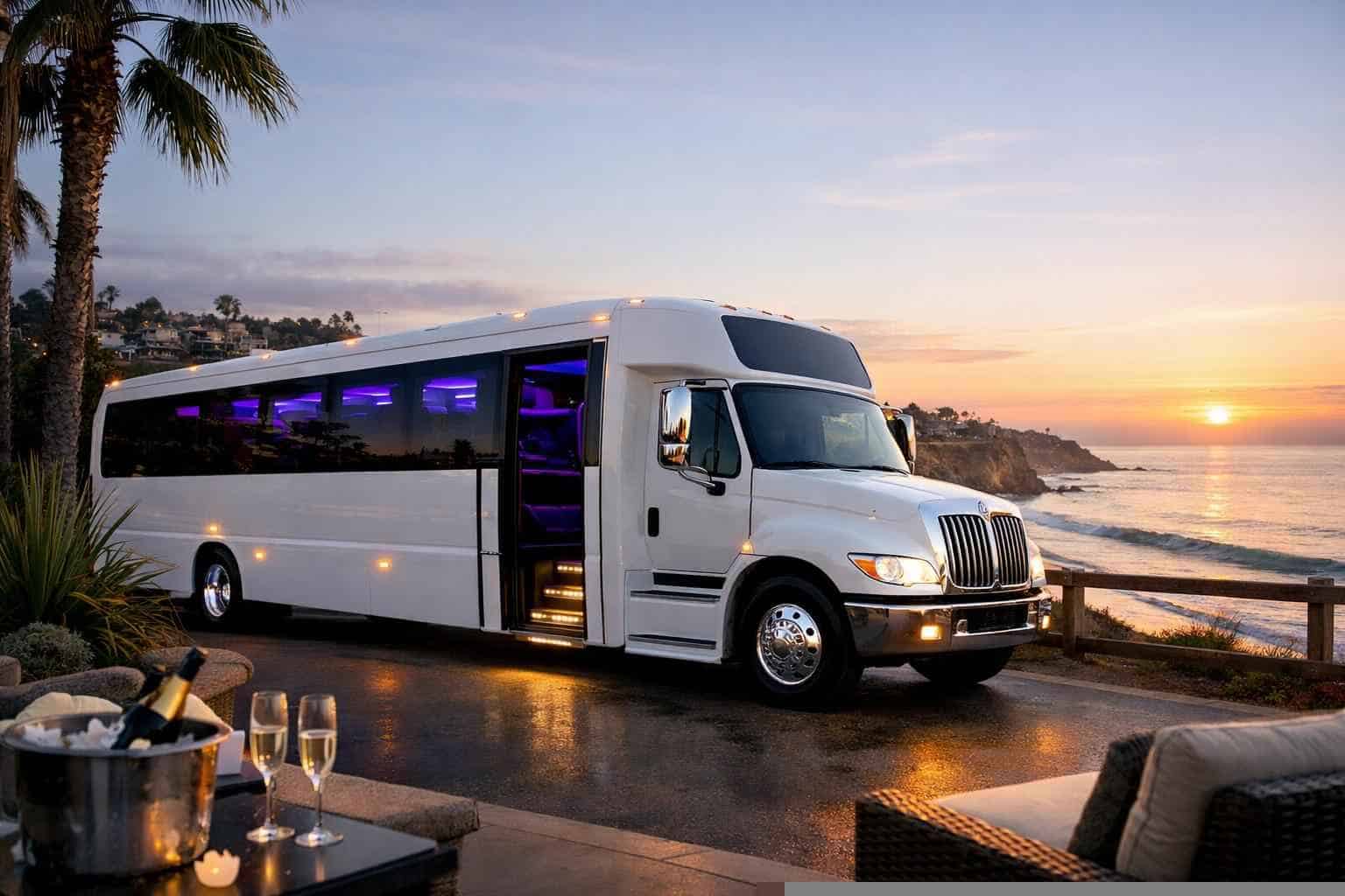 White Party Bus Rental Services In Encinitas