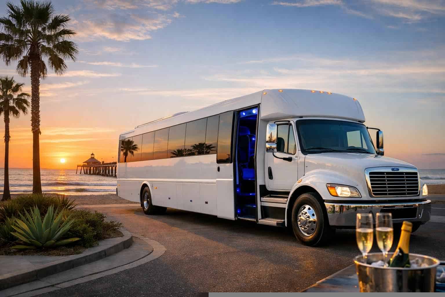 White Party Bus Rental Services in Imperial Beach