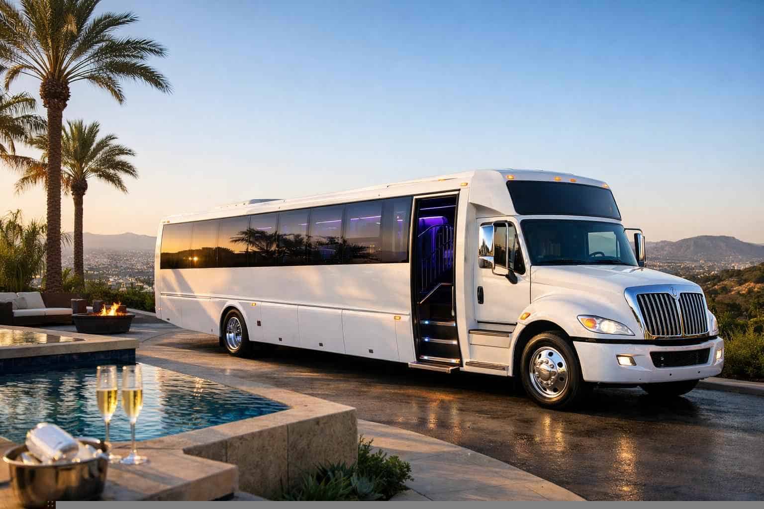 White Party Bus Rental Services In La Mesa
