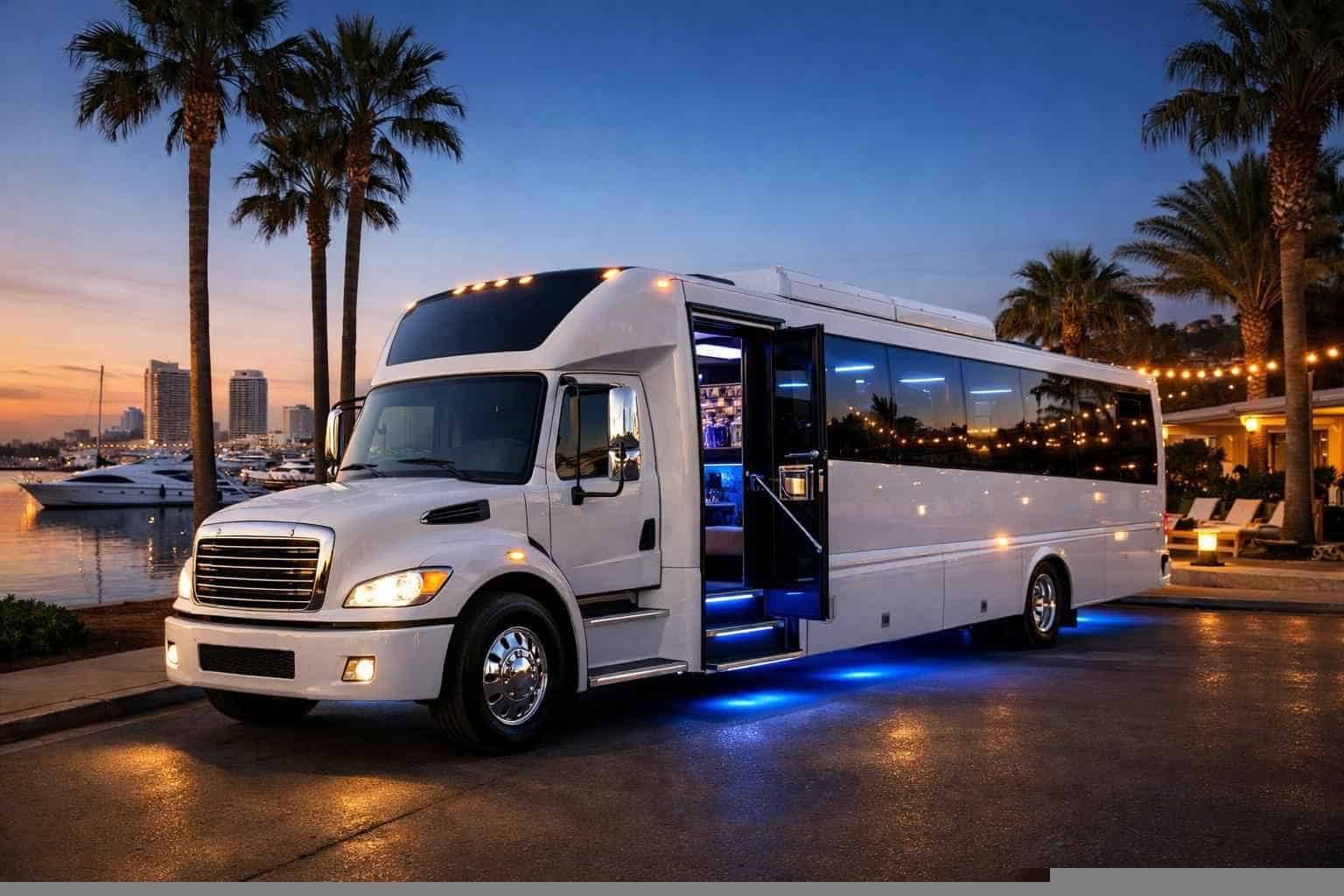 White Party Bus Rental Services in National City