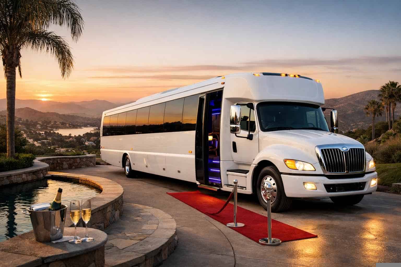 White Party Bus Rental Services in Poway