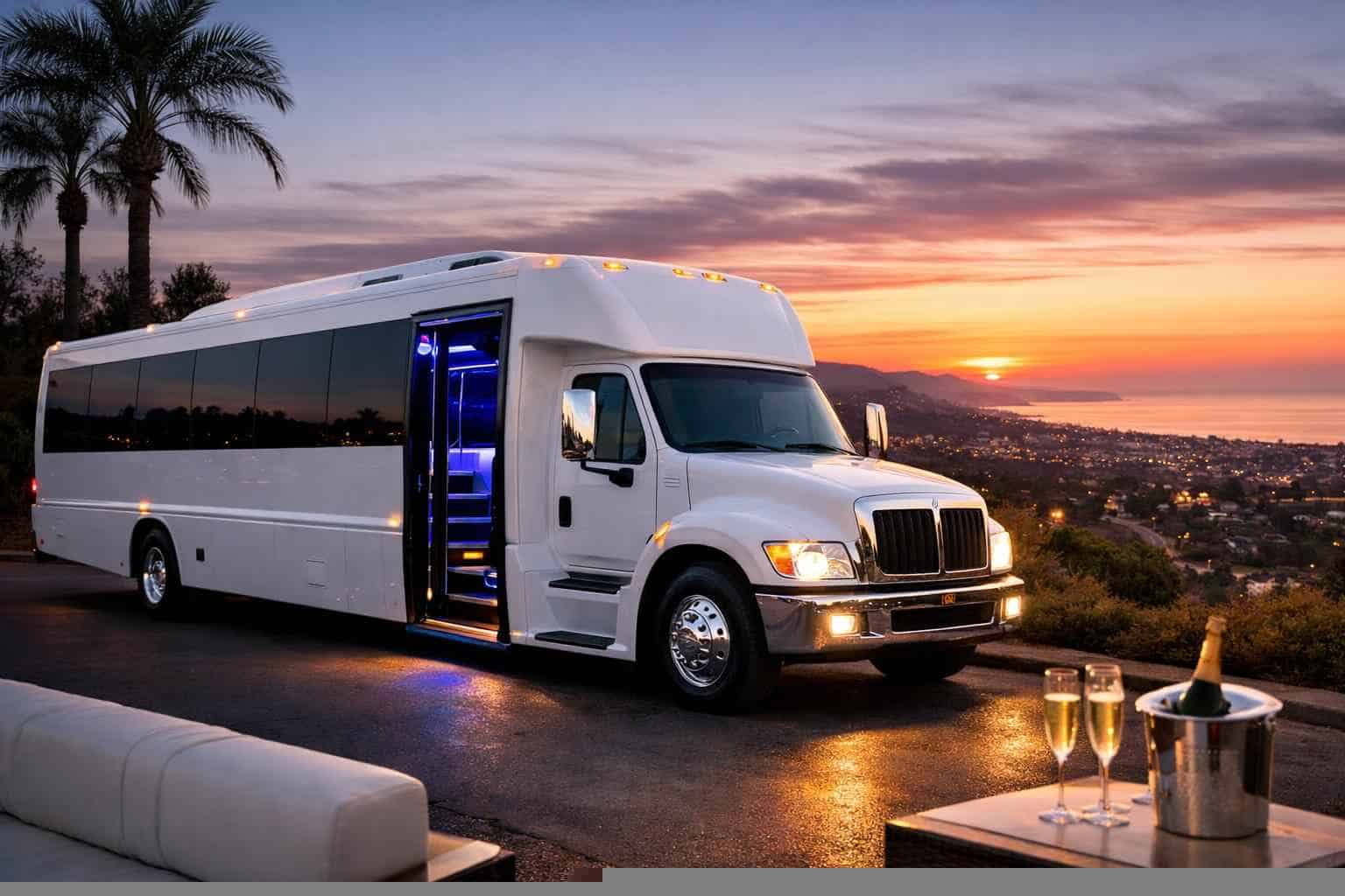 White Party Bus Rental Vista CA