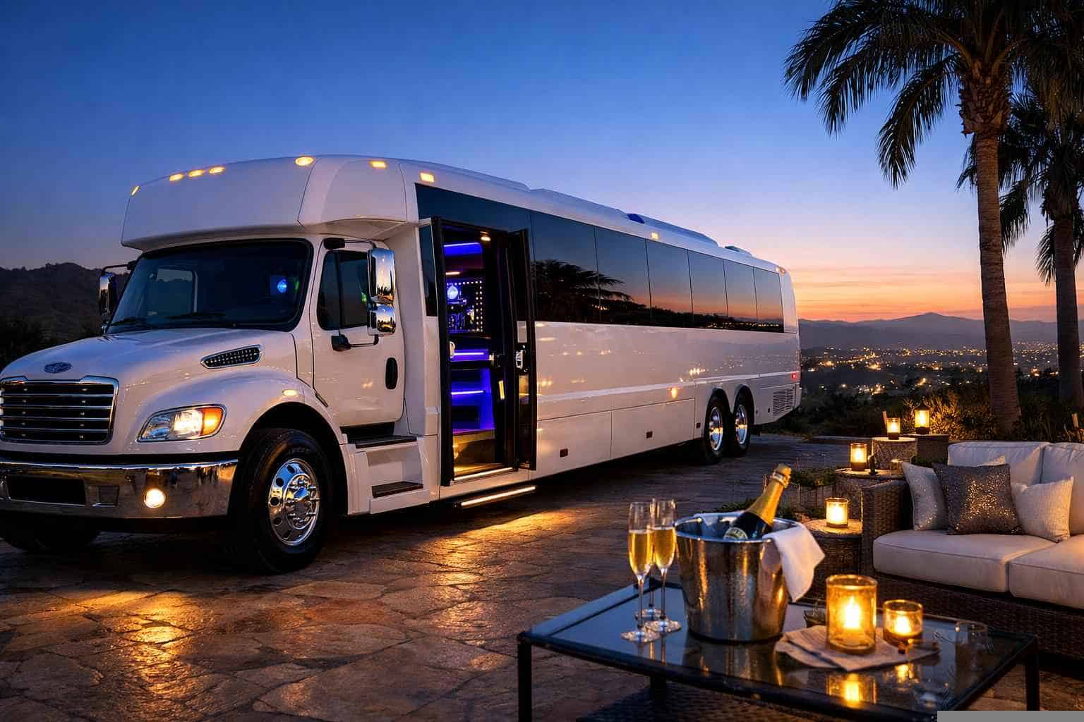 White Party Bus Service Vista CA