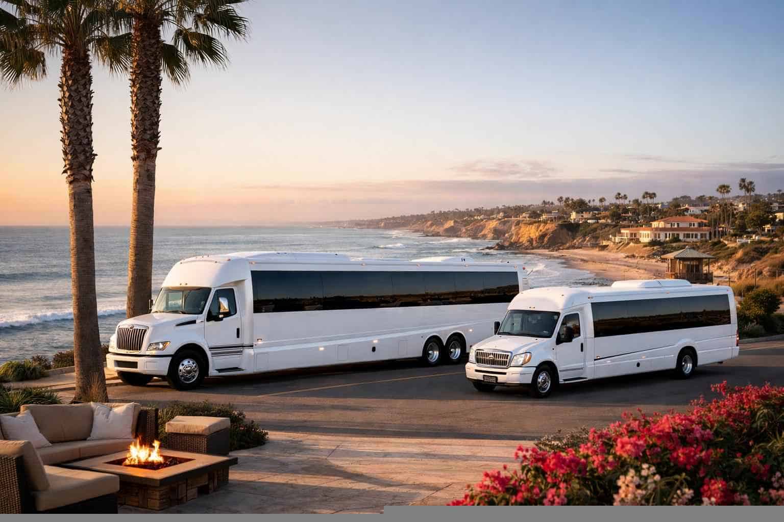 White Party Buses in Carlsbad California