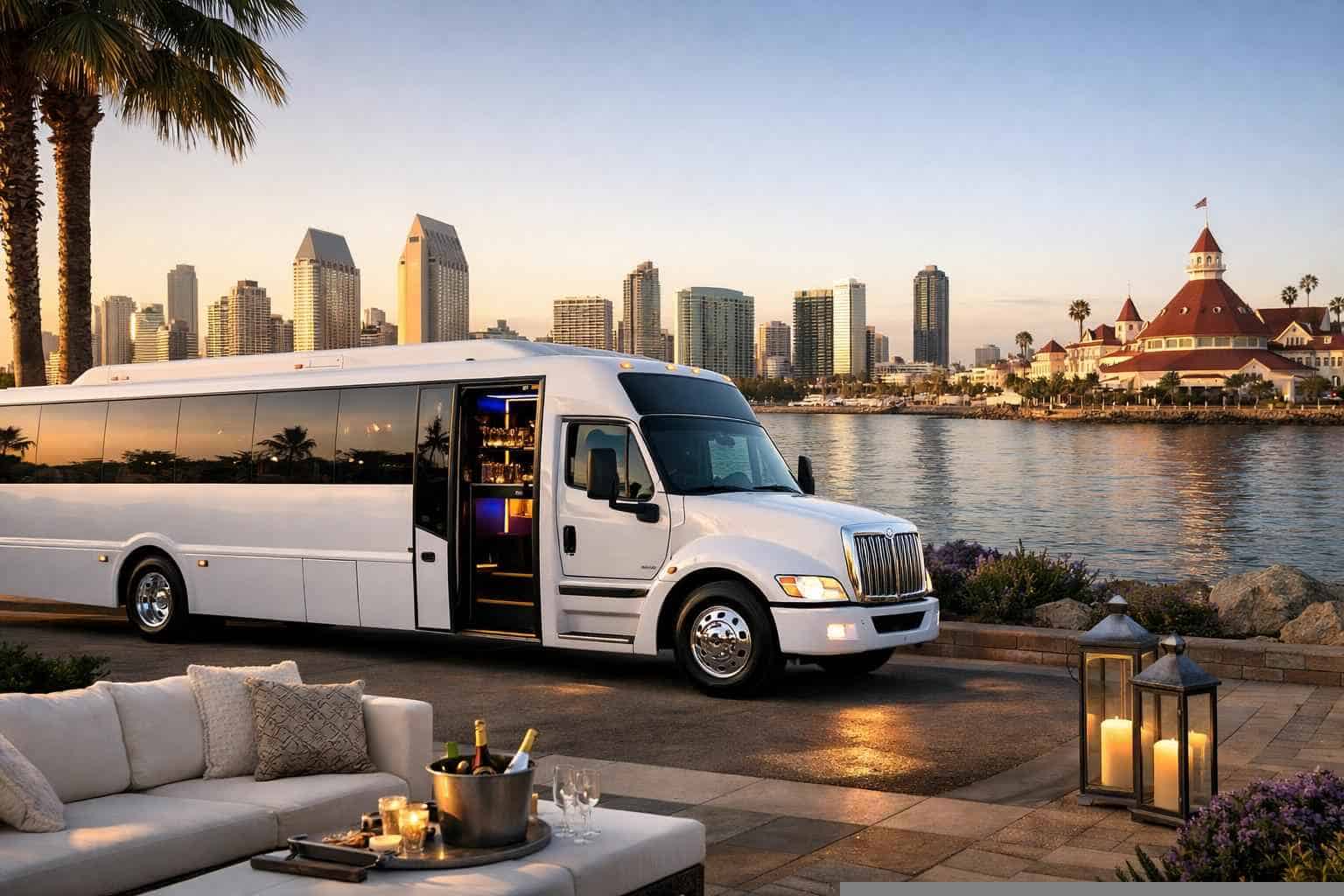 White Party Buses in Coronado California