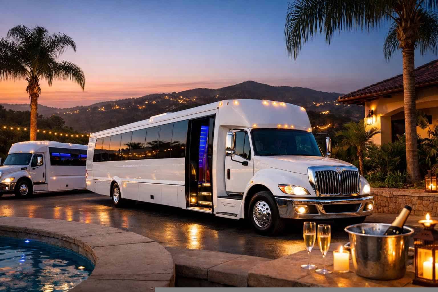 White Party Buses in Escondido California