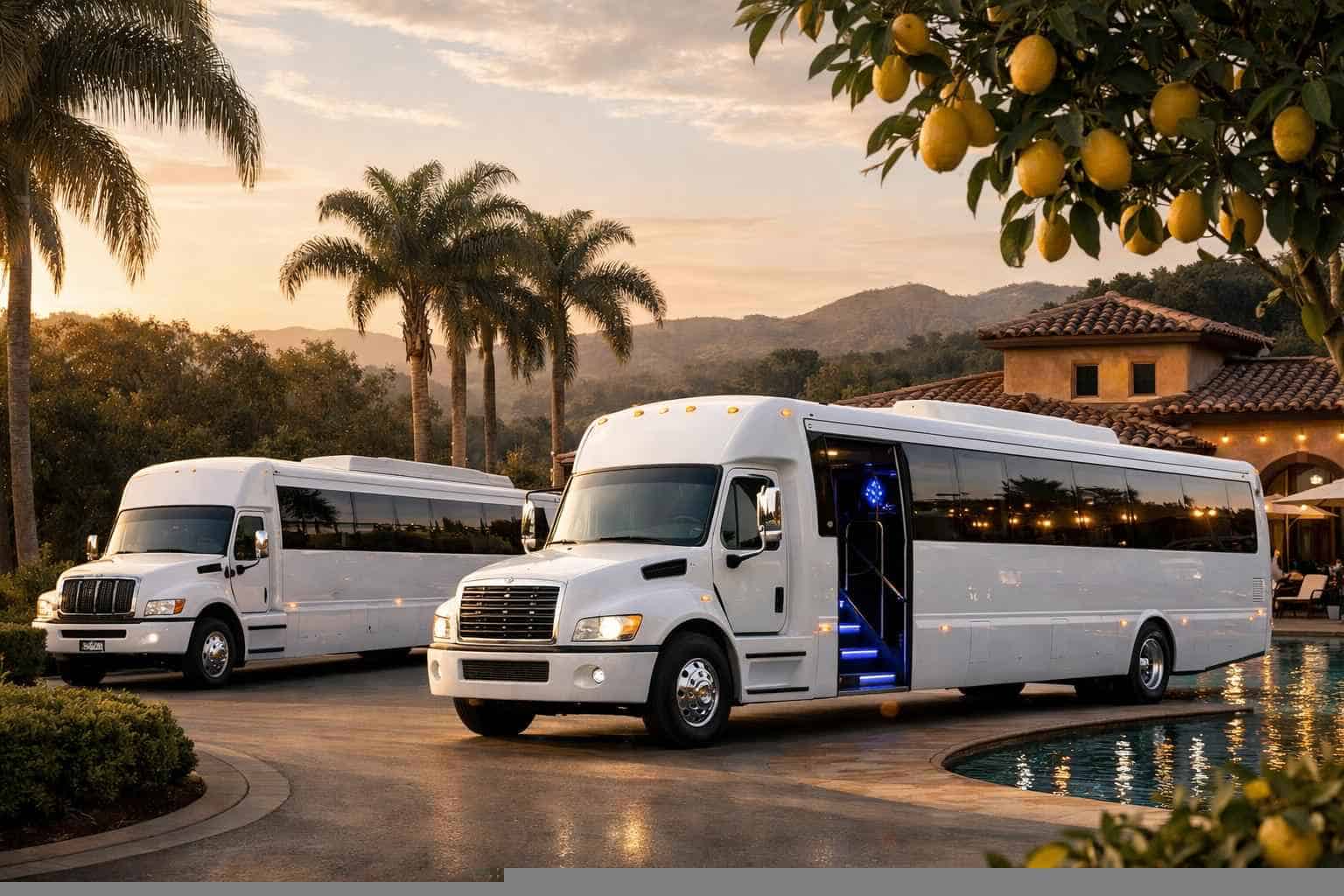 White Party Buses in Lemon Grove California