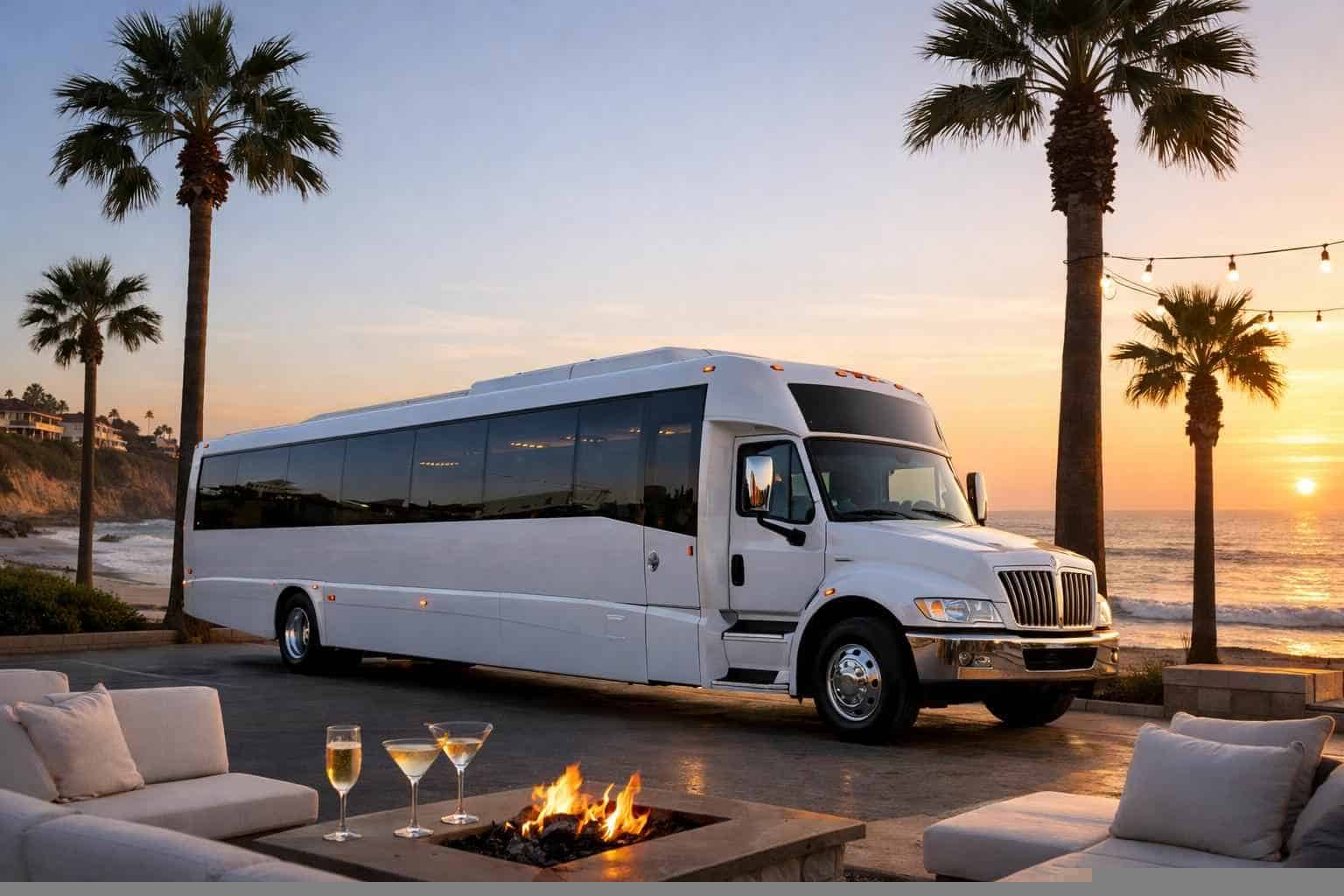 White Party Buses in Solana Beach California